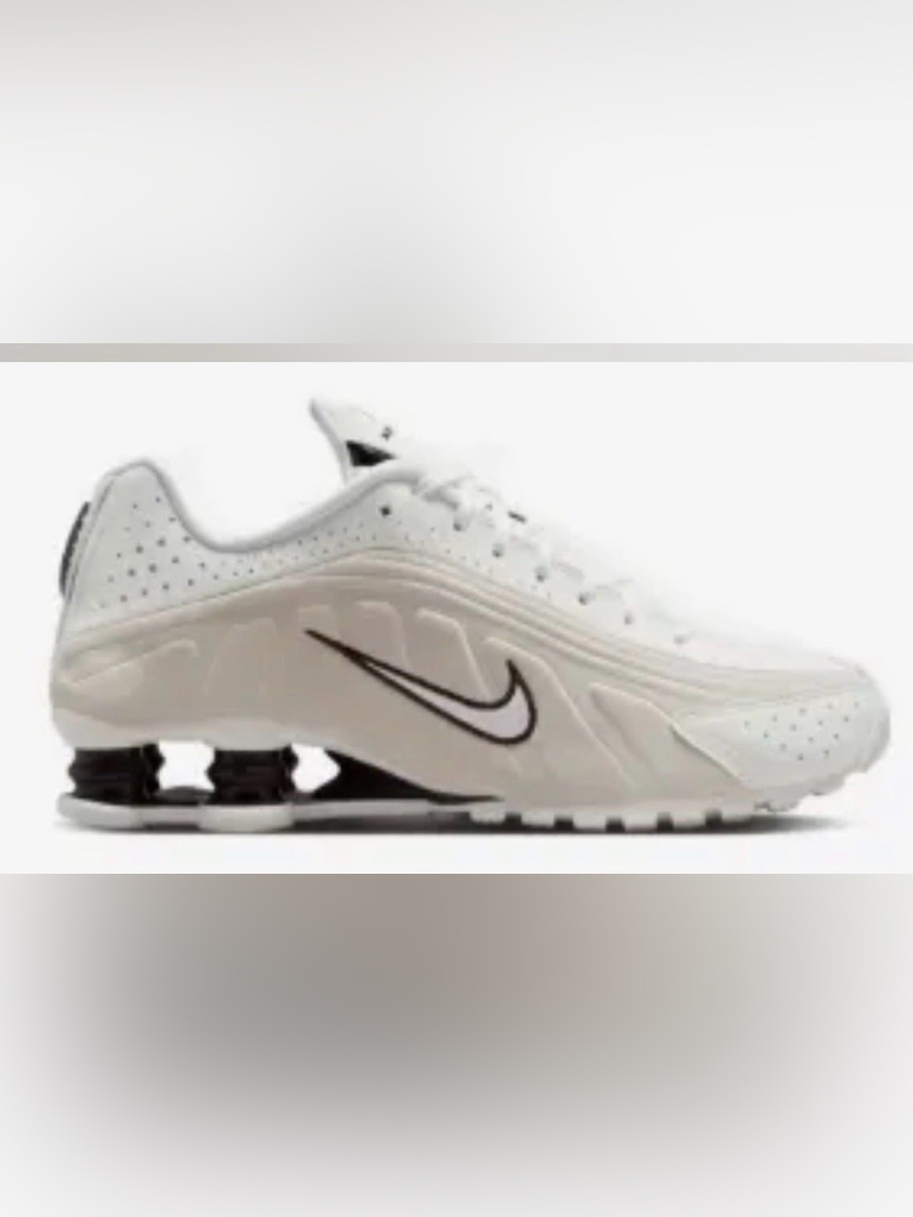 Nike Shox R4 Summit White Light Orewood Brown women size 8 brand new